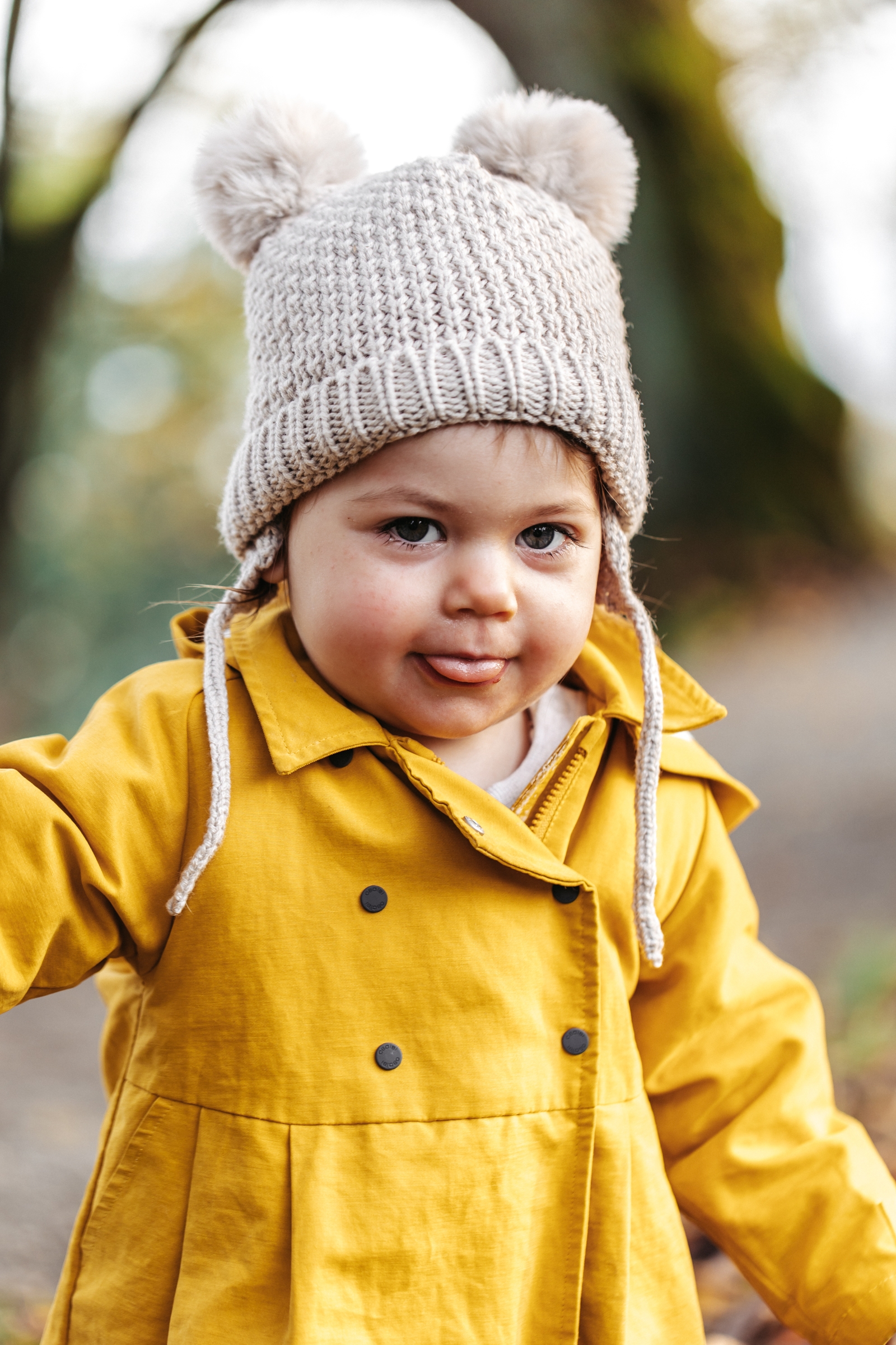 girl yellow raincoat