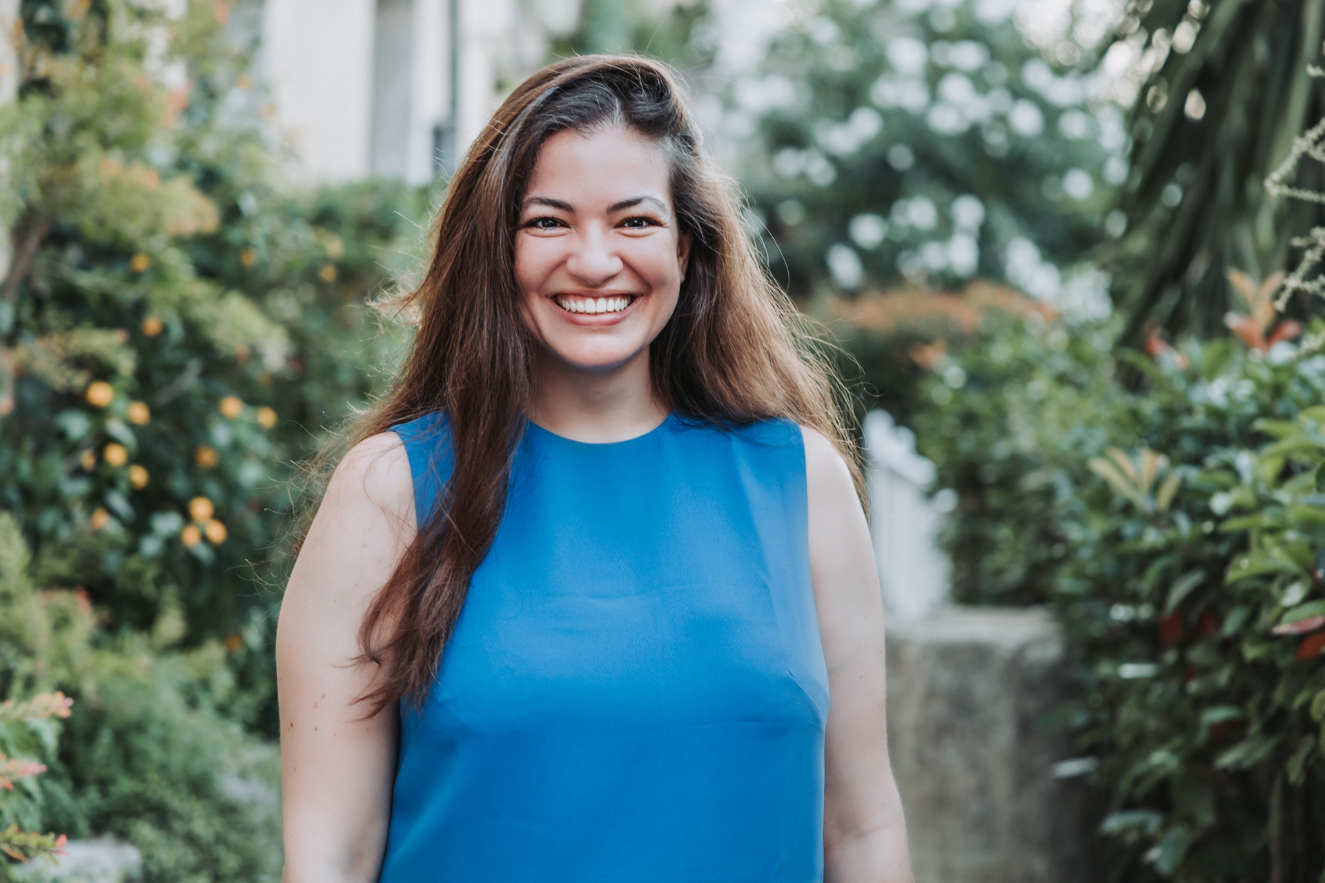 woman smiling