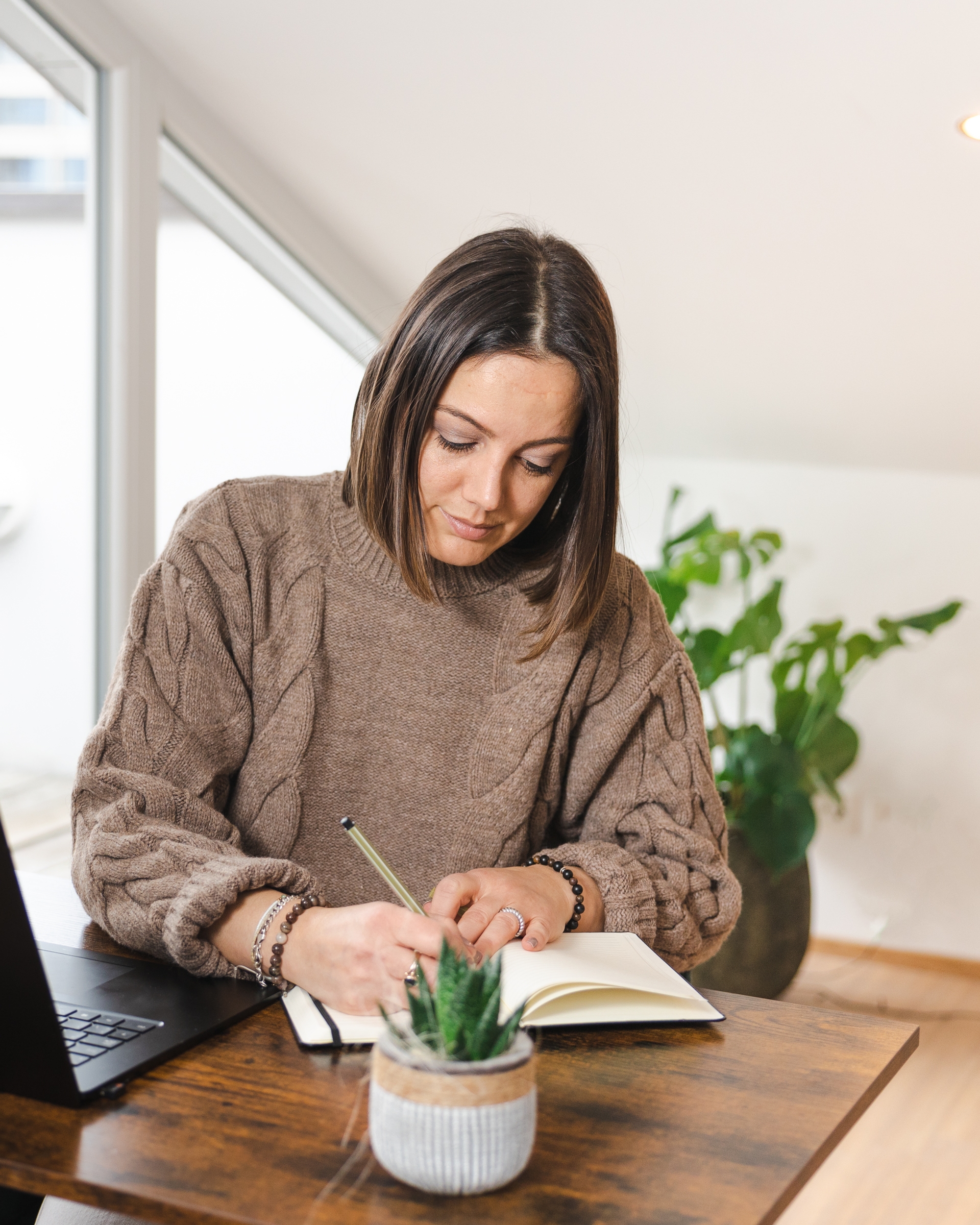 woman organizing